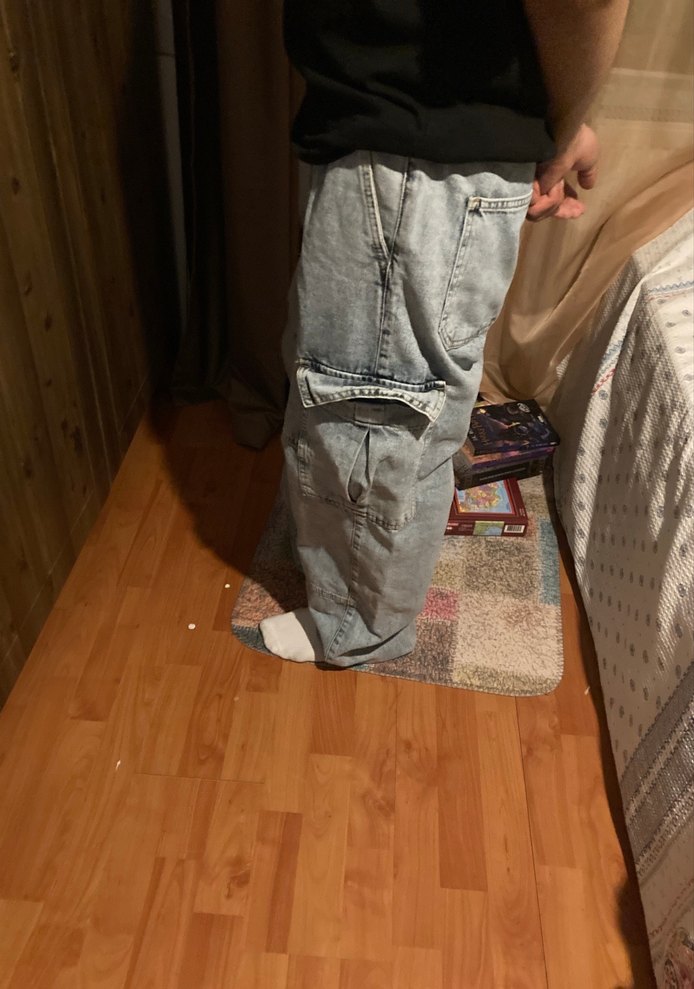 Denim kargo baggy jean - Görsel 3