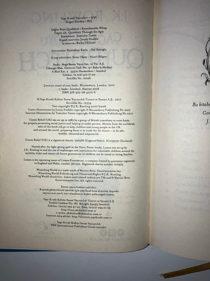 Harry Potter Çağlar Boyu Quidditch 1.Baskı - J.K. Rowling - Görsel 2