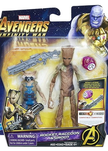 Hasbro Avengers Aksiyon Figür - Groot ve Rocket - Görsel 5