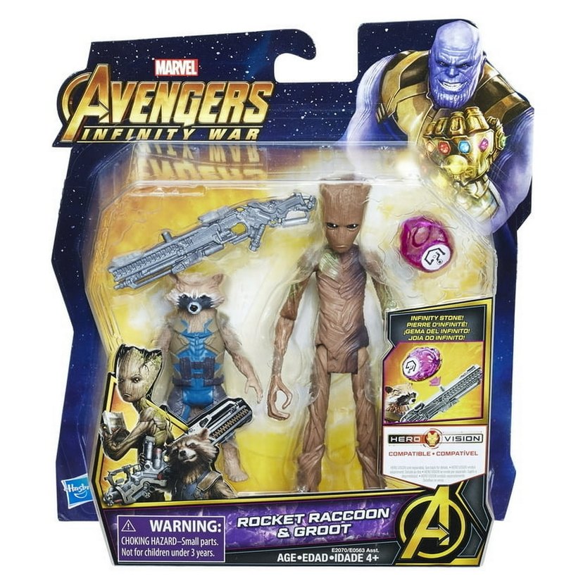 Hasbro Avengers Aksiyon Figür - Groot ve Rocket - Görsel 5