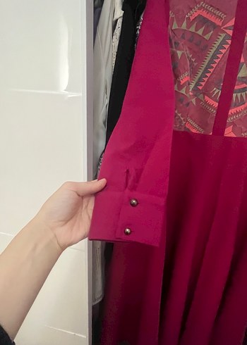 40 Beden bordo Renk Bordo Bohem Uzun Elbise