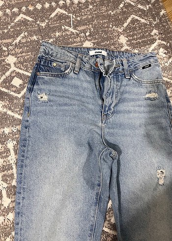 Gevşek Kesim Midi Kadın Kot Pantolon - Görsel 2