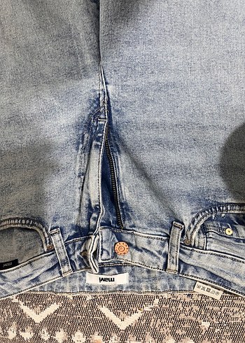 Gri Bej Kadın Denim Midi Pantolon - Görsel 3
