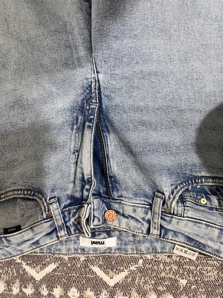 Gri Bej Kadın Denim Midi Pantolon - Görsel 3