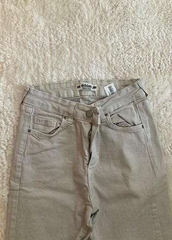 Bej Normal Boy Kadın Keten Pantolon - Görsel 2