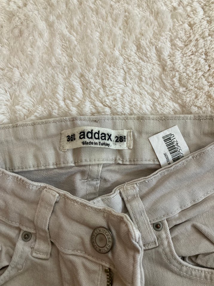 Bej Normal Boy Kadın Keten Pantolon - Görsel 3