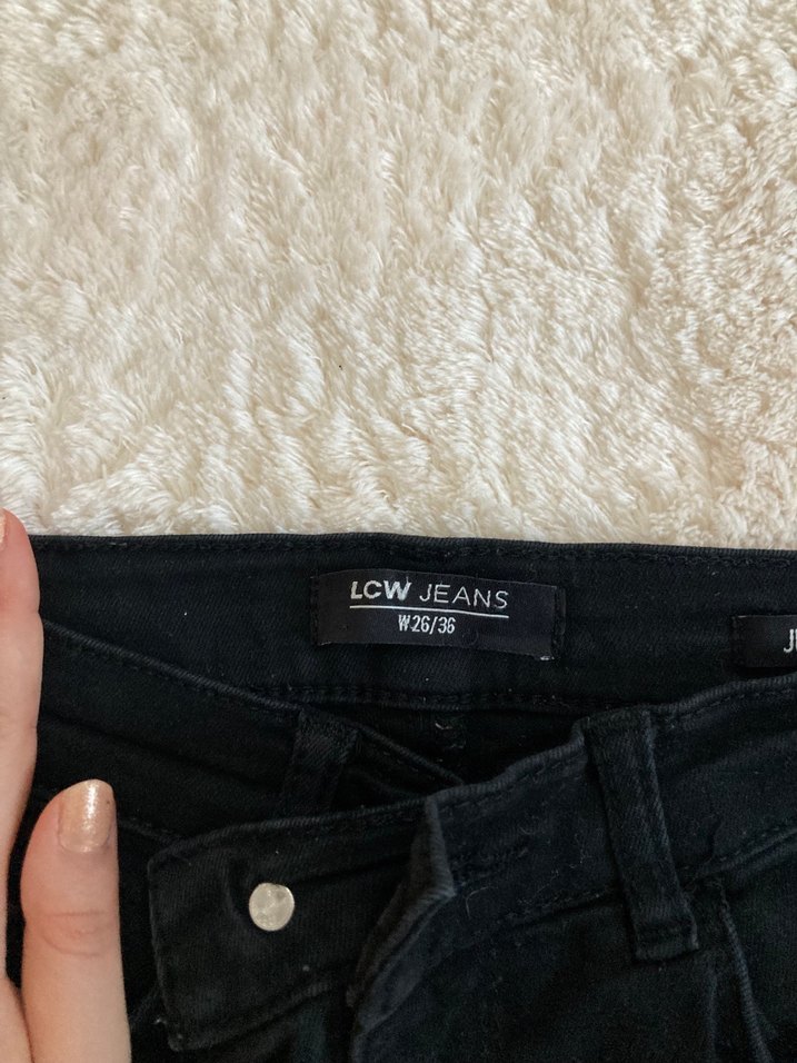 Siyah Kadın Slim Fit Midi Kot Pantolon - Görsel 3