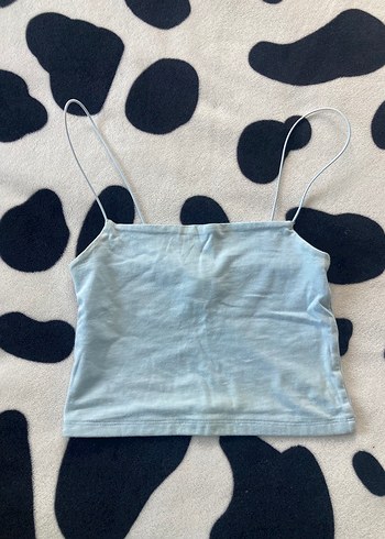 Bebe Mavisi İnce Askılı Denim Kadın Atlet
