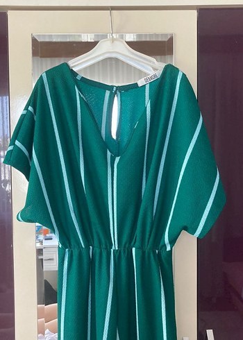 Yeşil çizgili tulum - Görsel 2