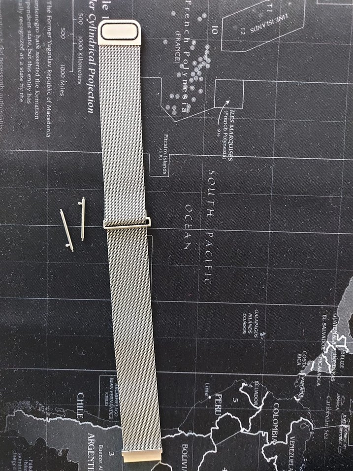 22mm Gri Hasır Saat Kordonu - Görsel 2