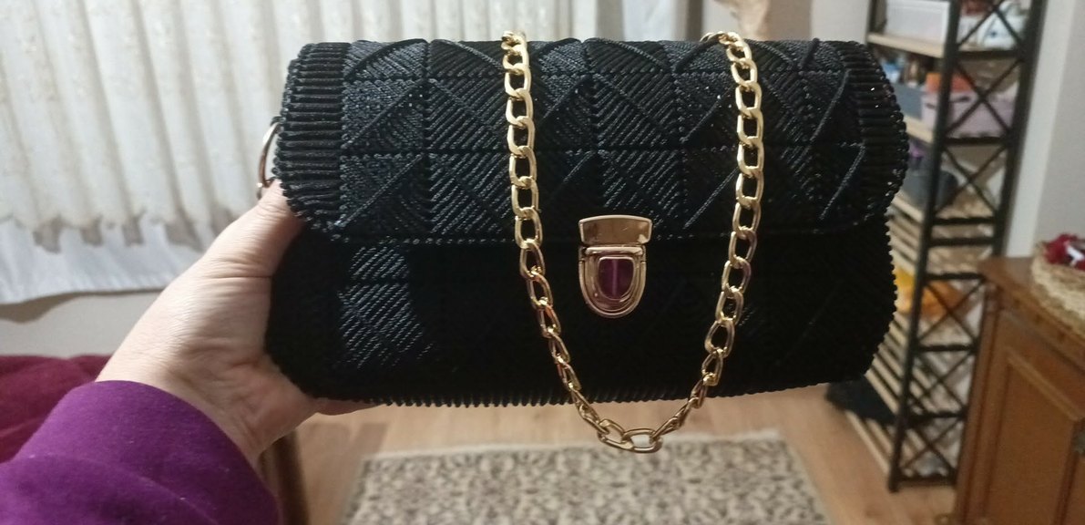 Mor Yılan Desenli Zincir Detaylı Kadın El Zinciri - Görsel 2