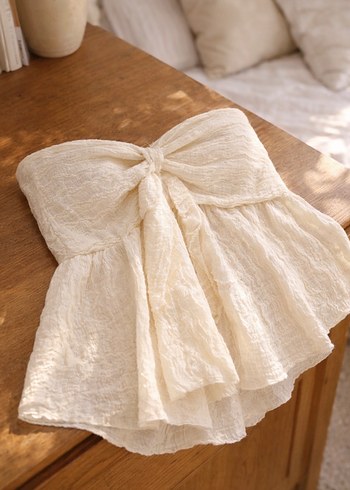 Straplez fırfırlı büstiyer - Görsel 3