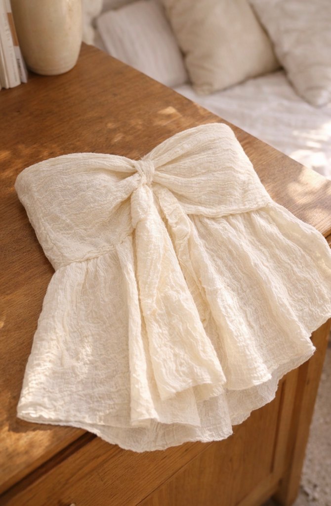 Straplez fırfırlı büstiyer - Görsel 3