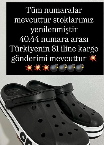 Siyah Erkek crocs