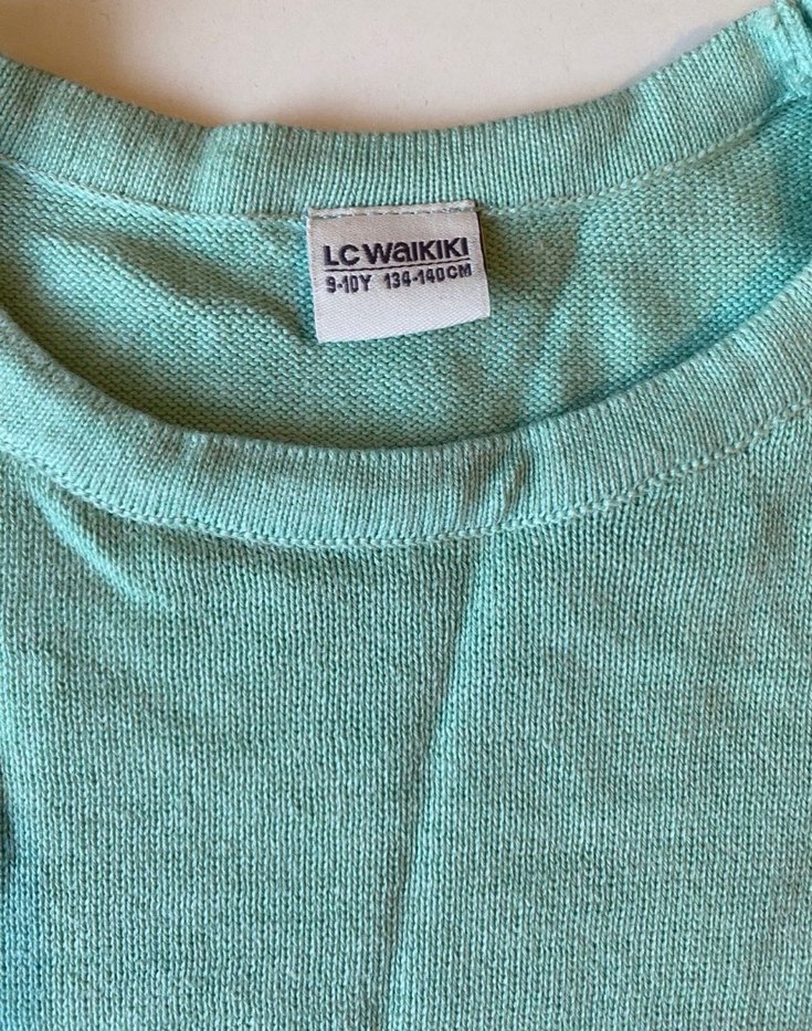 Pastel Turkuaz Çocuk Kazak - Görsel 4