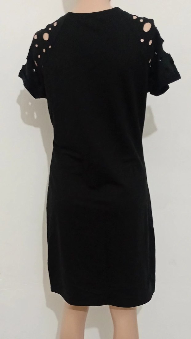 Siyah Baskılı Hamile Tişörtü, Gevşek Kesim - Görsel 3