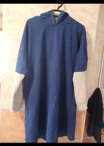 Mavi Gri Uzun Kollu Kadın Sweatshirt