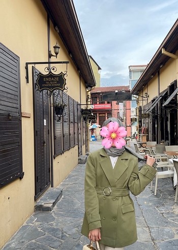 Bej Düğmeli Kadın Blazer Ceket