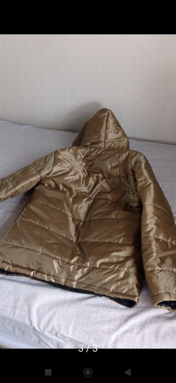 Kapüşonlu yesil erkek çocuk montu - Görsel 2