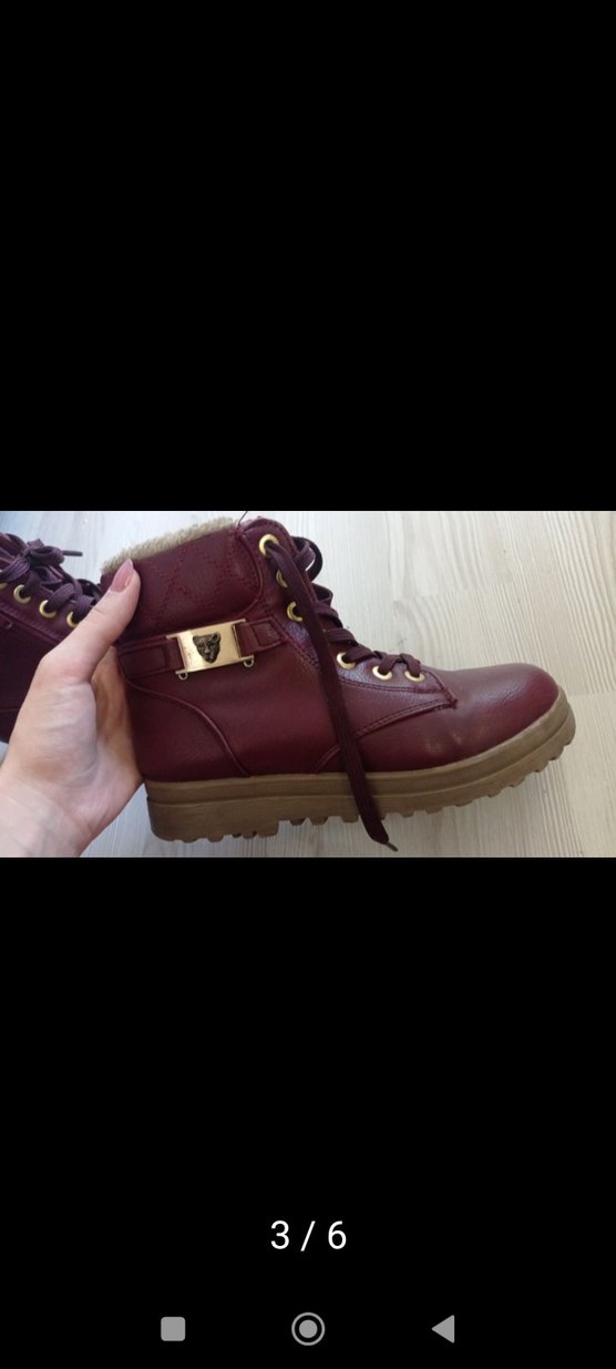 Bordo Deri Kadın Dolgu Topuklu Bot - Görsel 2