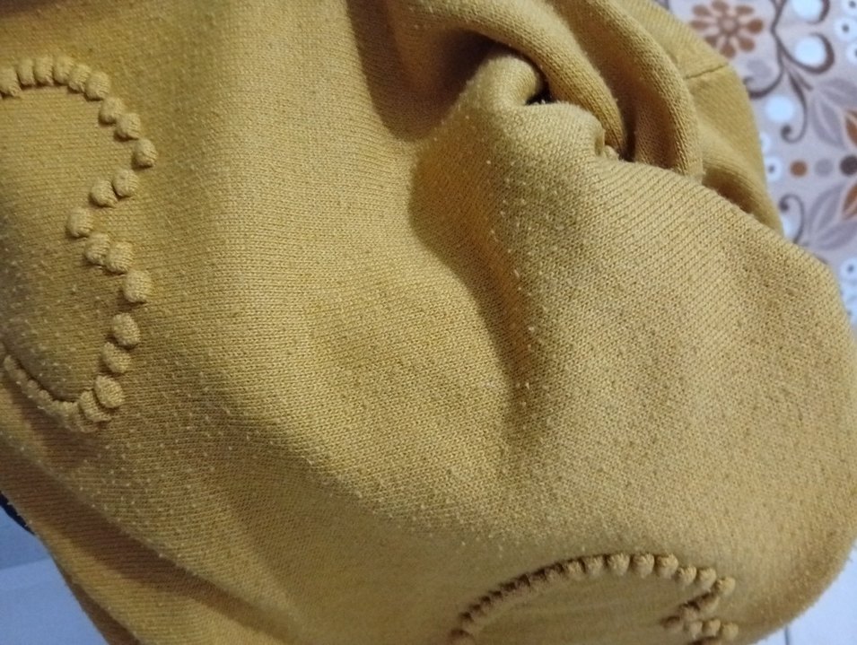 Uzun Kollu Sarı Bohem Triko Kazak - Görsel 4