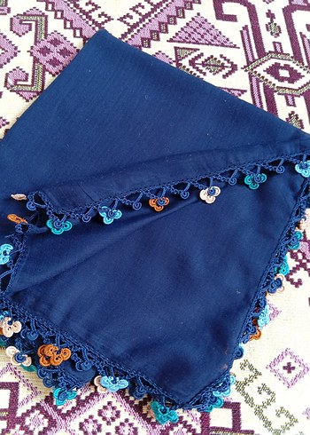 Dantel Detaylı Çok Renkli Kadın Fuları - Görsel 3