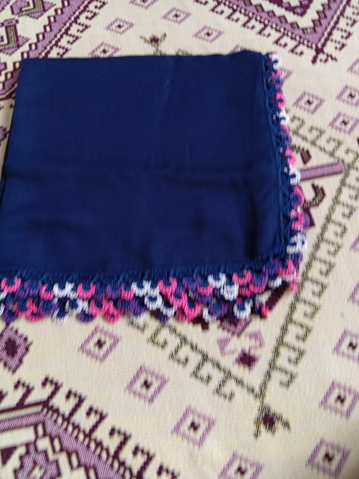 Dantel Detaylı Renkli Bohem Kadın Fular - Görsel 5