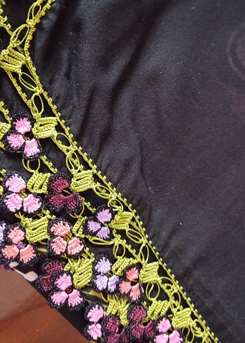 Çiçek İşlemeli iki kenarli oya - Görsel 2