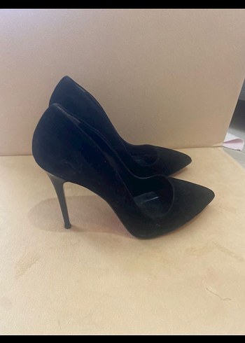 40 Beden Siyah süet stiletto
