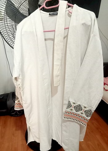 Nakışlı Uzun Kollu Bohem Kadın Kimono - Görsel 2