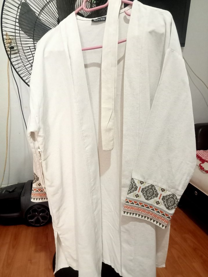 Nakışlı Uzun Kollu Bohem Kadın Kimono - Görsel 3