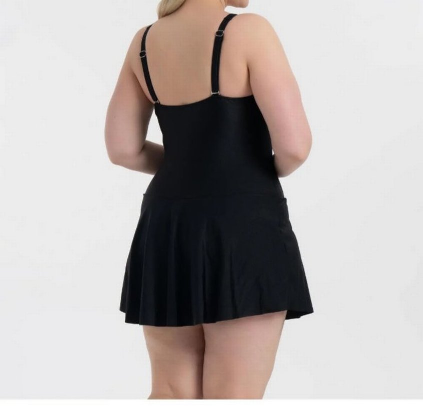 Gösterişli Parlak Siyah Kadın Mayo - Görsel 4