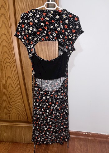 Çiçek Desenli kare yaka Mini Elbise - Görsel 2