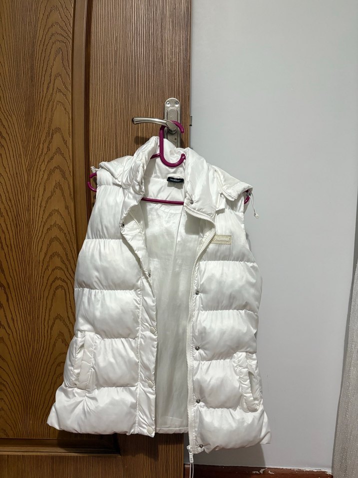 Beyaz Düğmeli Kadın Yelek - Görsel 2