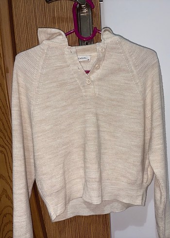 Vintage Stil Polo Yaka Şık Triko Üst - Görsel 3