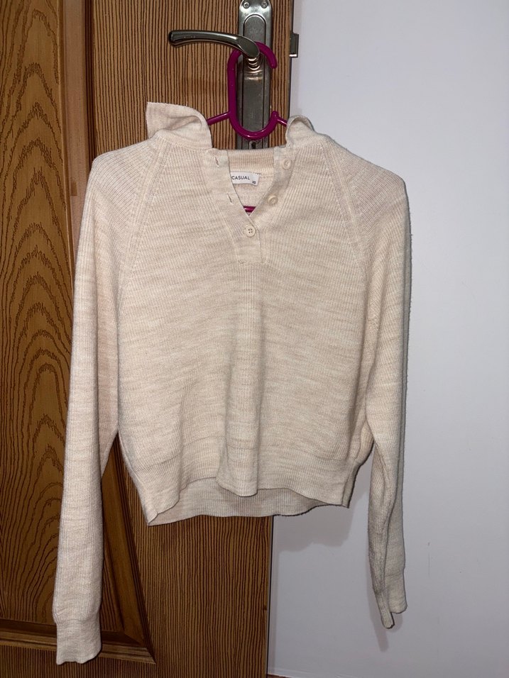 Vintage Stil Polo Yaka Şık Triko Üst - Görsel 2