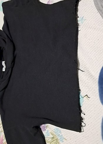 Kızlar için Siyah Salaş Sweatshirt - Görsel 4