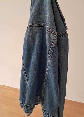 Kadın Mavi Denim Ceket, Normal Boy, Salaş - Görsel 5