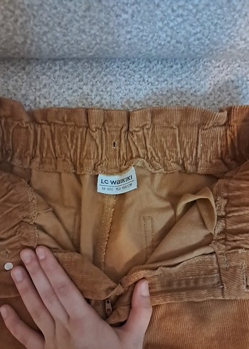 Bej Süet Midi Kadın Pantolon - Görsel 4