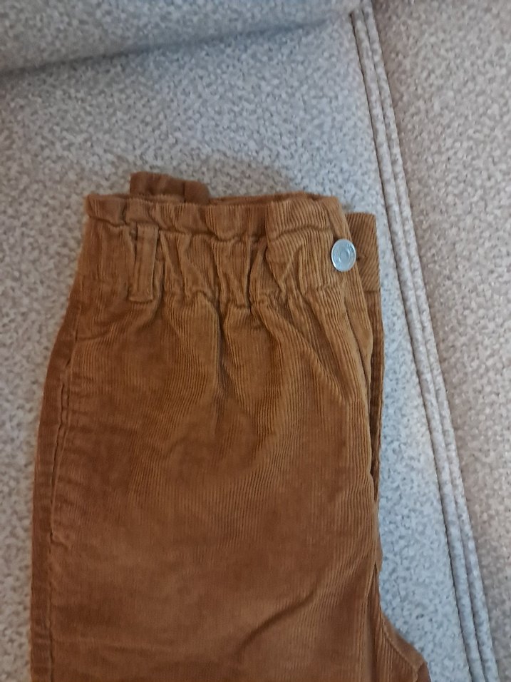 Bej Süet Midi Kadın Pantolon - Görsel 3