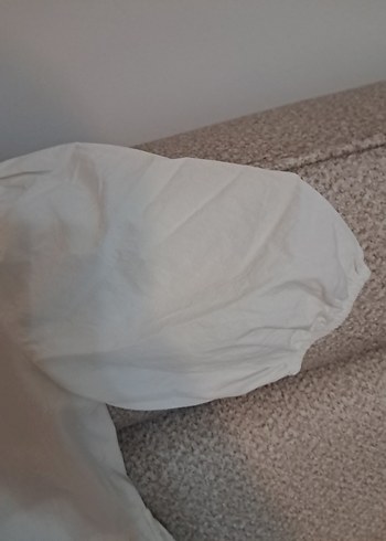 Düğmeli Beyaz Midi Keten Elbise - Görsel 4