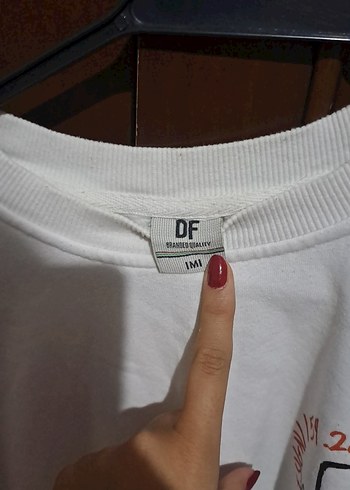 m Beden Beyaz Baskılı Erkek Sweatshirt