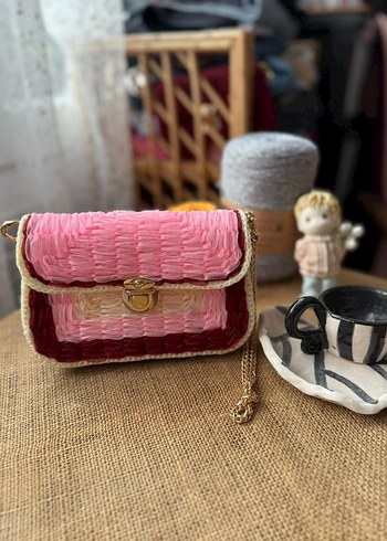 Pembe Krem ve Bordo Kadın Çanta