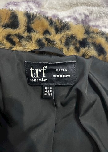 Zara Leopar Desenli Kadın Suni Kürk Ceket
