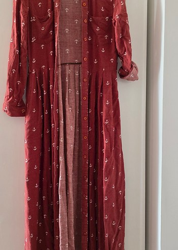 36 Beden bordo Renk Vintage Bohem Uzun Elbise