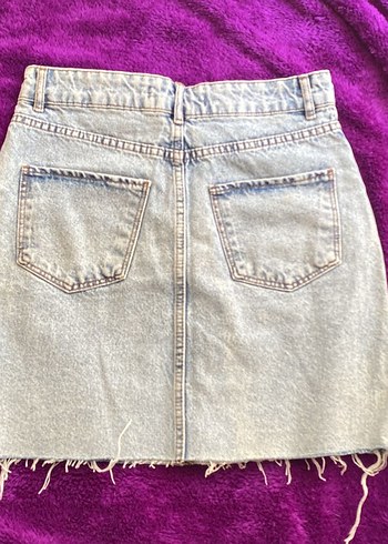 Kadın mavi Denim Mini Etek - Görsel 2