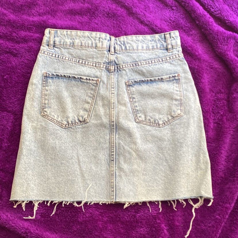 Kadın mavi Denim Mini Etek - Görsel 2