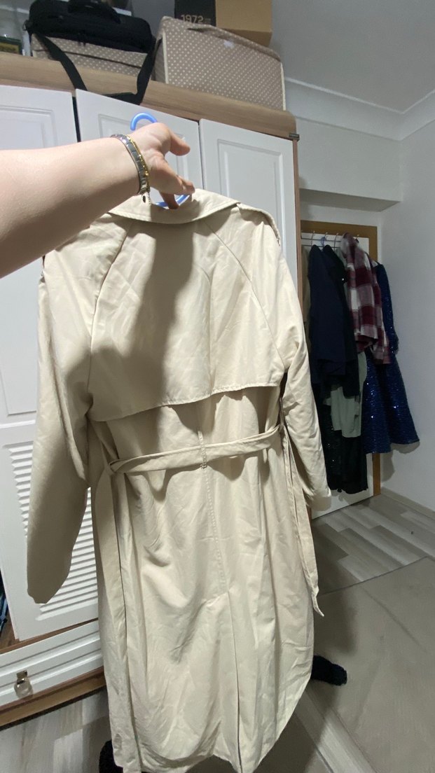 Bej Midi Kadın Trençkot - Görsel 2