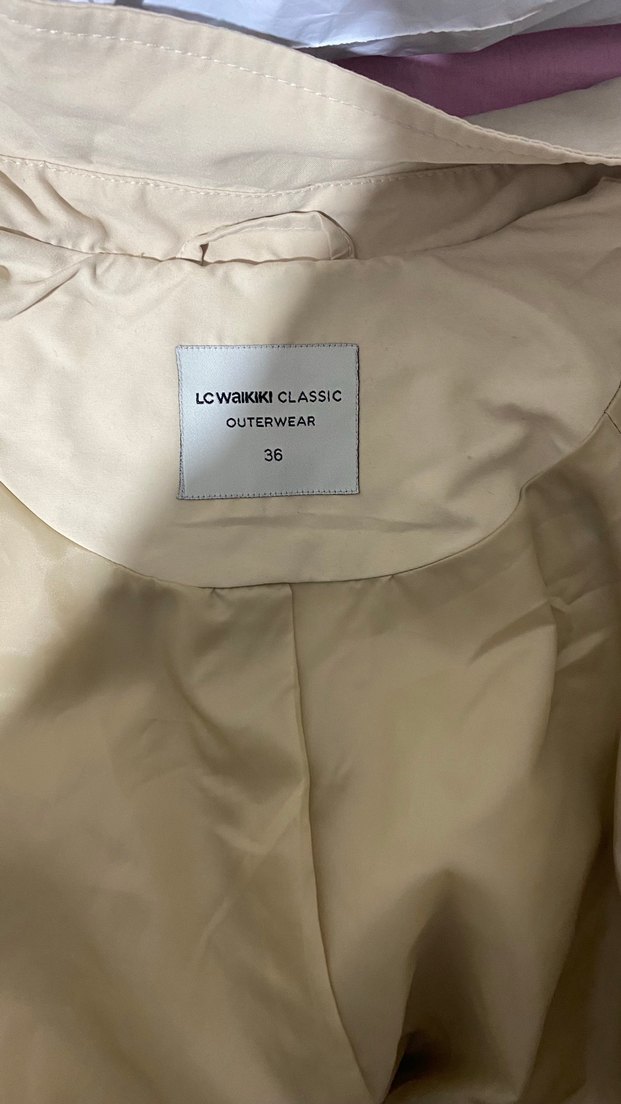 Bej Midi Kadın Trençkot - Görsel 3