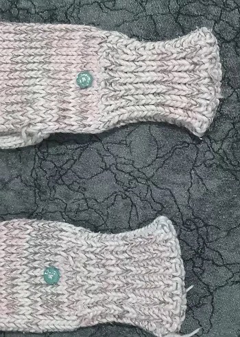 Ebruli Örgü Kız Çocuk Eldivenleri - Görsel 2